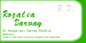 rozalia darvay business card