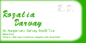 rozalia darvay business card